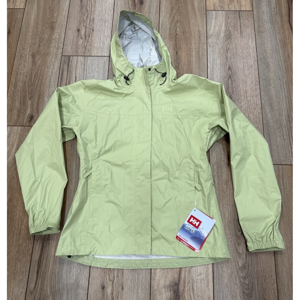 Helly Hansen Loke Rain Jacket Lime Green Iced Matcha Women's Size Medium Hiking